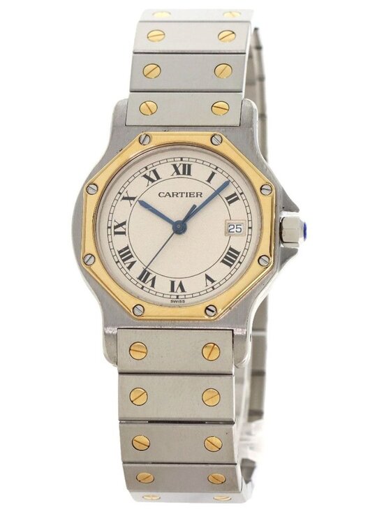Cartier Santos Octagon LM Watch SS Yellow Gold main image 6